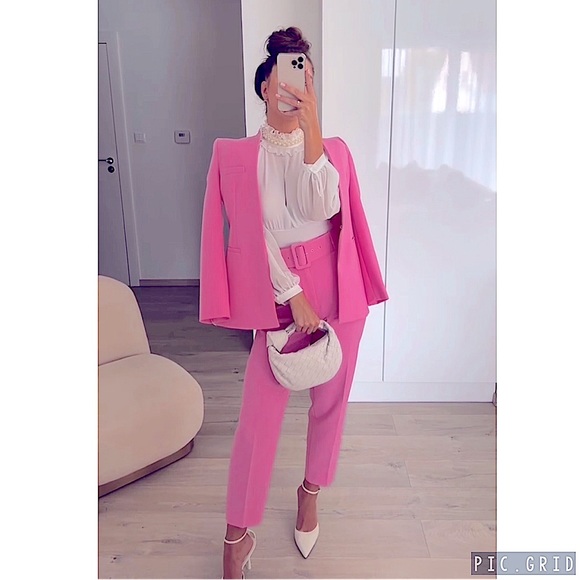 High waisted belted pants - Picture 5 of 17